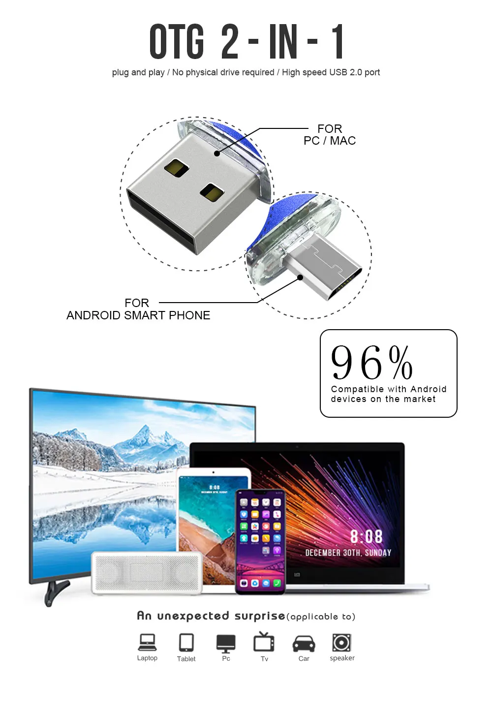 Супер мини usb 2,0 флеш-накопитель 4 ГБ 8 ГБ 16 ГБ 32 ГБ 64 Гб 128 Гб металлический otg usb флеш-накопитель флеш-карта памяти usb флешка u-диск