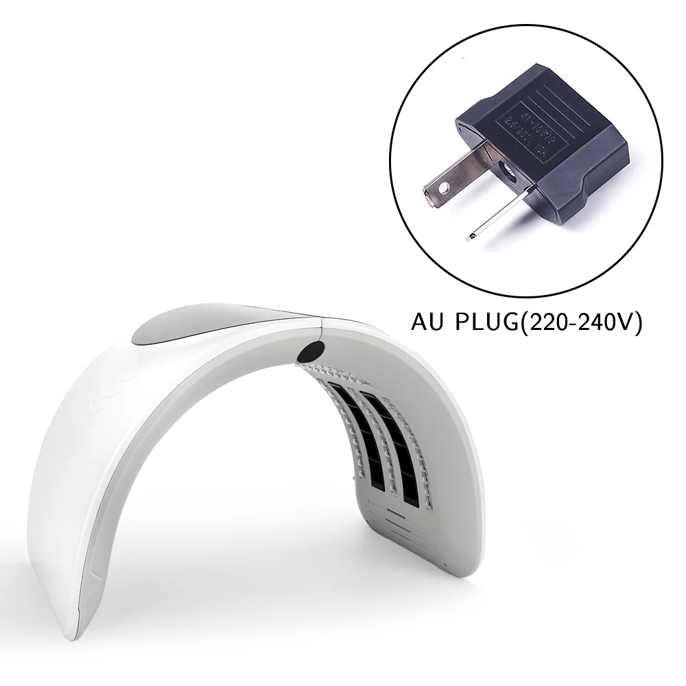 AU PLUG Складной 6 цветов PDT светодиодный светильник терапия светодиодный маска лечение акне отбеливание лица Омоложение кожи светодиодный терапевтический прибор - Цвет: AU PLUG