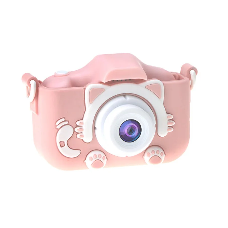 Pink cat X5S детская камера игрушка милая камера цифровая фотокамера мини экран Детские обучающие игрушки на открытом воздухе ребенок - Цвет: Pink cat