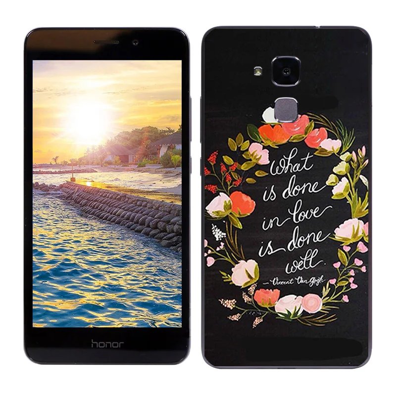 Чехлы для Huawei Honor 5C /Honor 7 Lite Мягкая силиконовая задняя крышка модная окрашенная