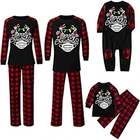 2020 christmas family matching pajamas sets plaid sleepwear loungewear ty66