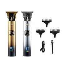 t9 hair clipper retro usb charging hair trimmer digital display groomer haircutting tool professional electric shaver