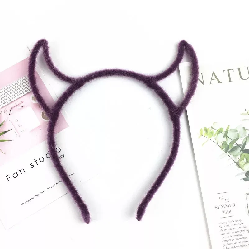 Забавная повязка на голову с рогом дьявола головной убор для праздника карнавала