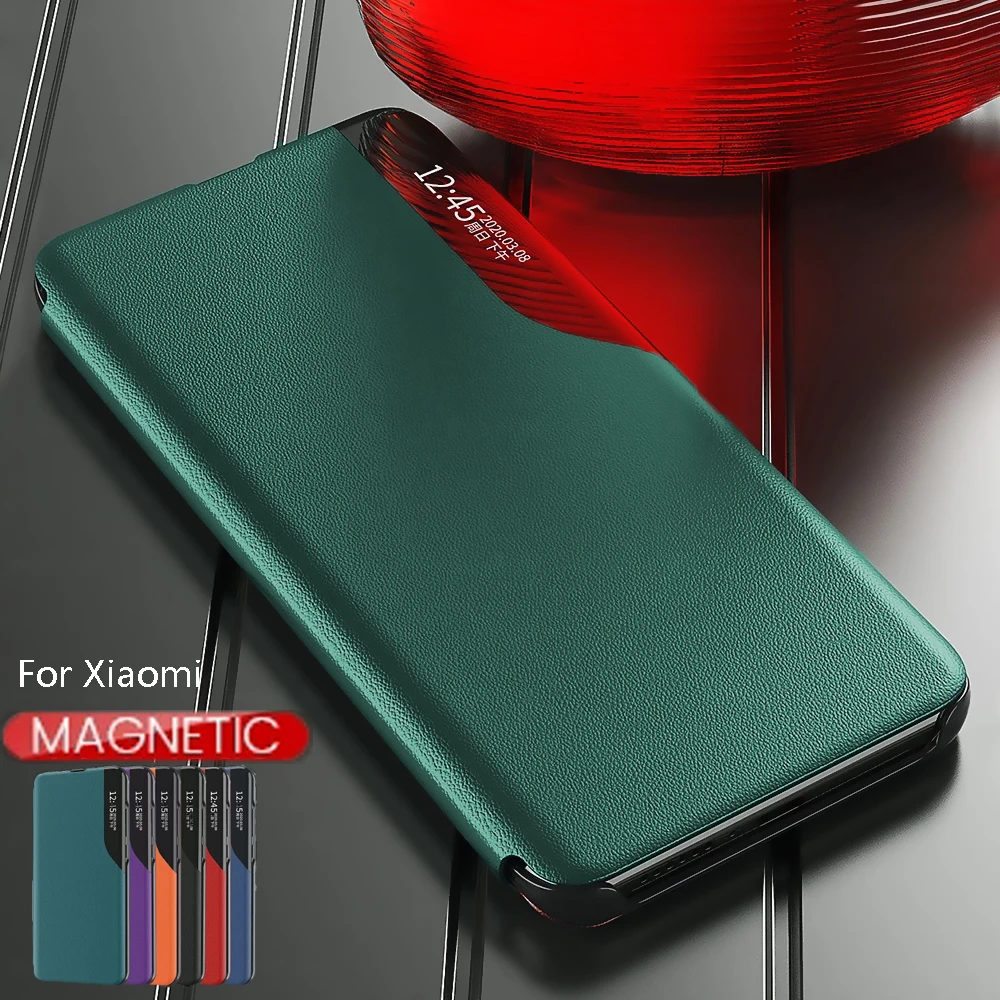 Магнитный смарт чехол для Xiaomi Redmi Poco X3 M3 NFC 9A Redme Note 9 S s A C 8T на Xiomi Mi 10 T Pro Lite подставка