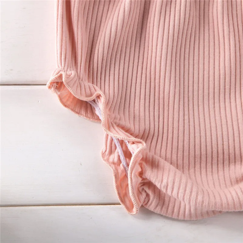 

3Pcs Newborn Toddler Baby Girls Knitted Clothes Summer Sleeveless Sling Vest Top Shorts Baby Girls Pink Solid Sets Outfit 0-18M