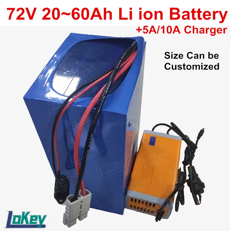 

72V 20Ah 30Ah 40Ah 50Ah Ebike li-ion battery Pack with BMS for 72V1000W 2000W to 5000W ebike motorcycle motor batterys