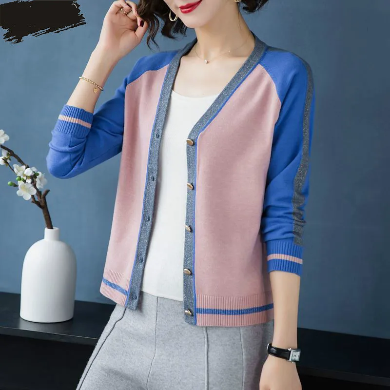 Женский кардиган с длинным рукавом повседневный облегающий вязаный модель J39 на