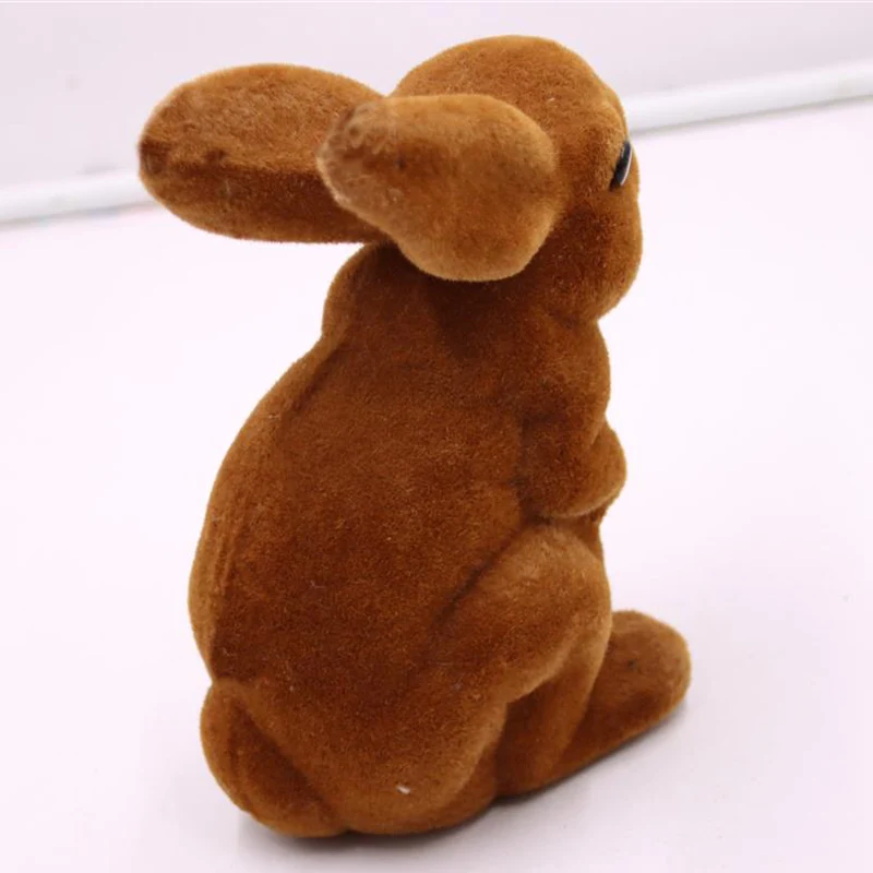 

Easter Resin Flocking Birthday Gift Cute Simulation Rabbit Decoration Home Craft Decoration Hogard
