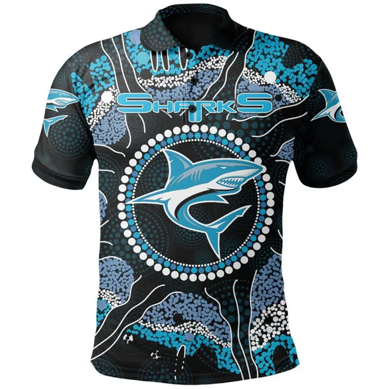 Рубашка-поло с акулами CRONULLA 2020 Мужская футболка для регби размер: S-5XL высокое
