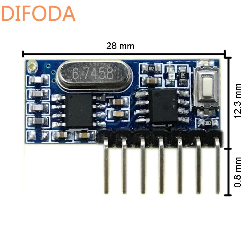

433Mhz Superheterodyne RF Transmitter and Receiver Module Remote controls switch For Arduino Wireless module Diy Kits DIFODA