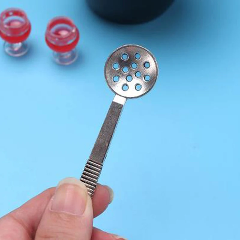 

1pc 6.5cm 1/12 Dollhouse Miniature Mini Metal Spoon Model Kitchen Accessories Toys