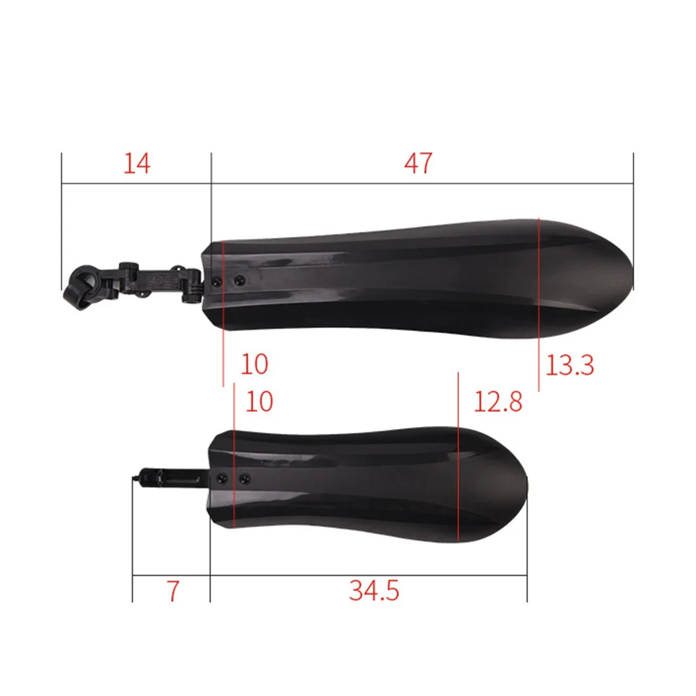 

2pcs Snow Bicycle Front Rear Mud Guard Fenders For Fat Tire Bike Mudguard Gaskets Keep Bikes Drier Cleaner Cycling Accessories