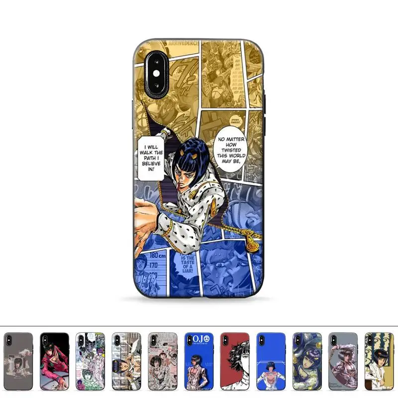 

jojo's bizarre adventure Phone Case for iPhone 11 12 6 7 8 Pro X XS Max XR Plus Silicone Soft TPU Funda Cover mobile bags