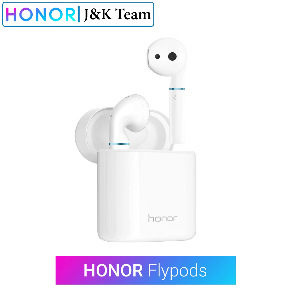 Huawei Honor Flypods Беспроводные Наушники Hi-Fi TWS Bluetooth наушники водонепроницаемые IP54 управление беспроводным зарядным устройством