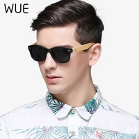 wue 2021 new fashion wood sunglasses men women square bamboo women for women men mirror sun glasses retro de sol masculino