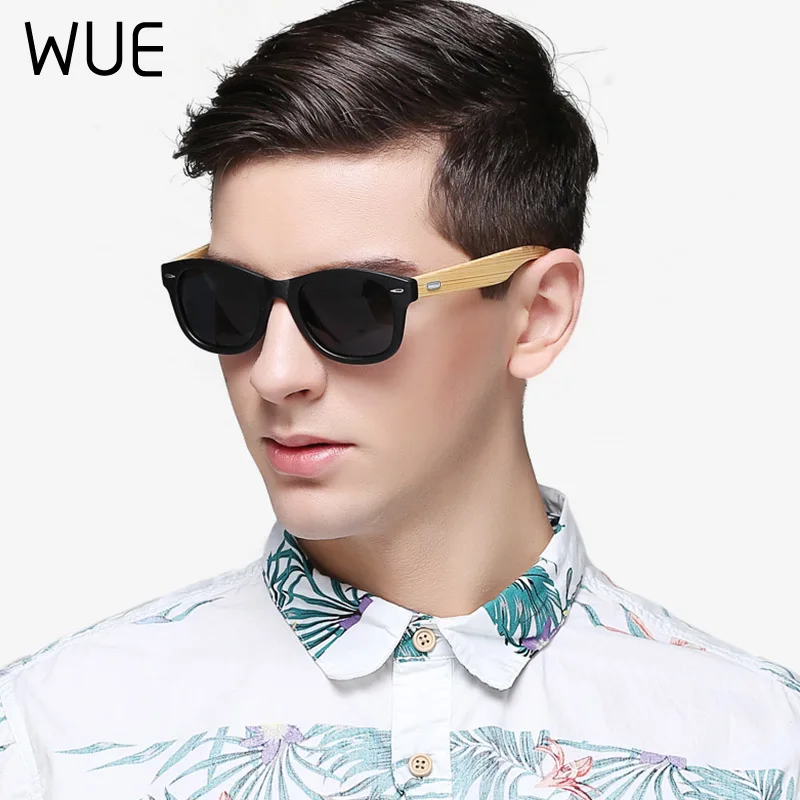 WUE 2021 новые модные деревянные солнцезащитные очки для мужчин и женщин квадратные