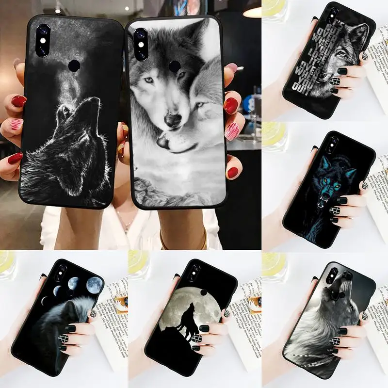 

angry Animal wolf Face Phone Case For Xiaomi Redmi Note 4 4x 5 6 7 8 pro S2 PLUS 6A PRO