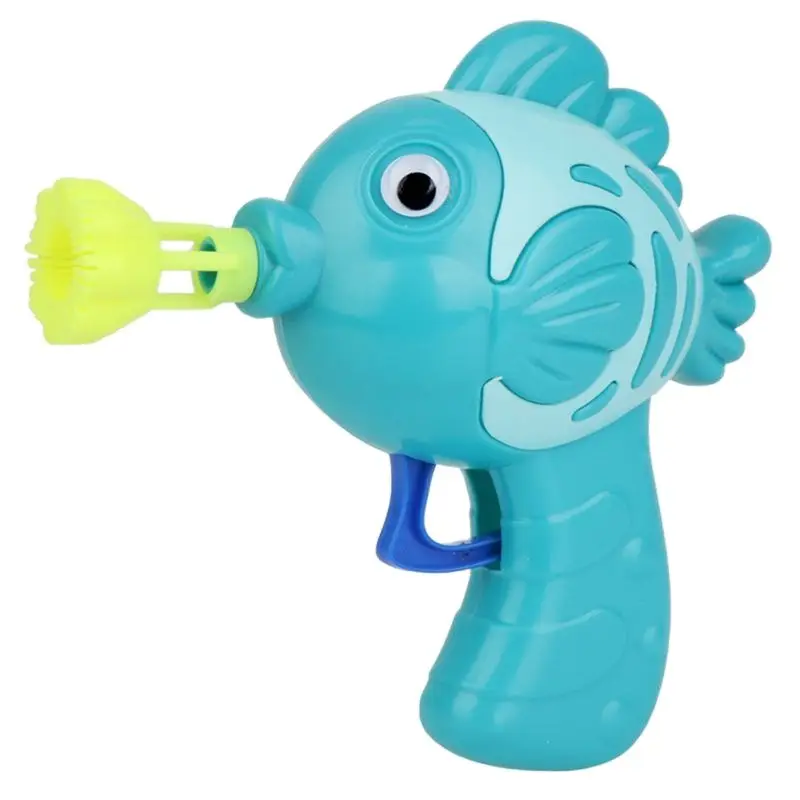 New 1Pc Cute Fish Soap Water Bubble Gun Bubble Blower Machine Toy for Kids Children Manual Gun Blower