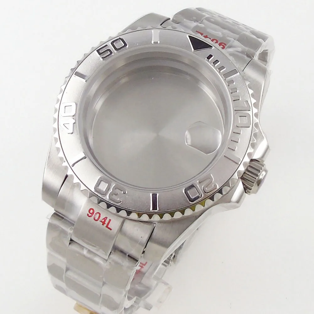 Fit NH35 Automatic Movement Watch Case Watch Bracelet Sapphire Glass Rotating Bezel