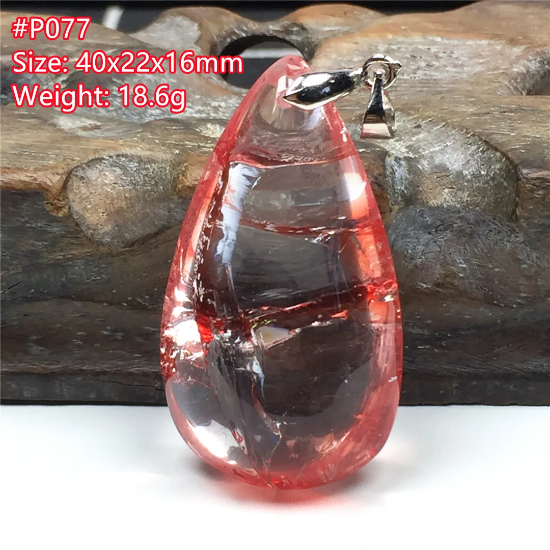 

Подвеска Из Натурального Красного кварца, 40x22x16 мм