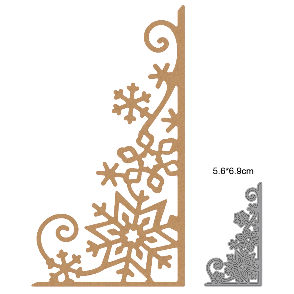 

Flower-shaped snowflake quarter border 2021 new metal cutting mold photo frame DIY scrapbook decoration embossing template