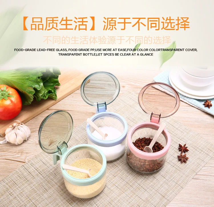 Креативная пшеничная соломенная стеклянная коробка приправа Бутылка Контейнер