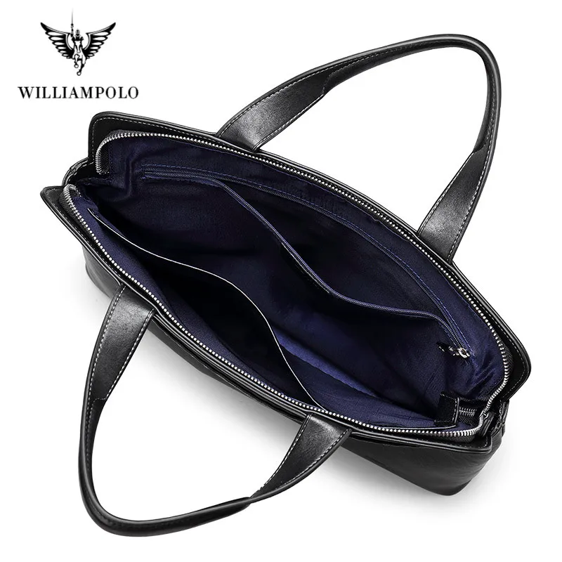 Портфель WILLIAMPOLO мужской для ноутбука саквояж кросс-боди из натуральной воловьей
