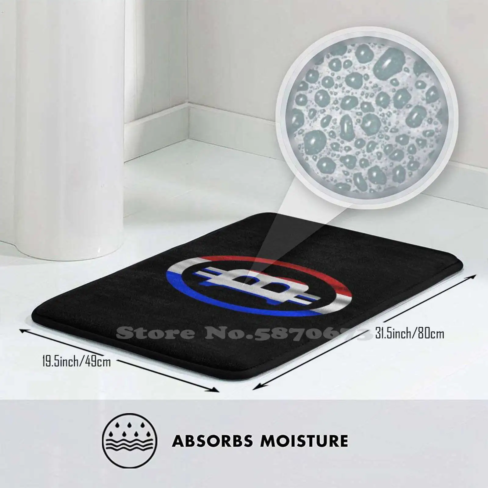 Флаг биткоина-дольше Биткоин Франция. Дверной коврик подставка для ног домашний