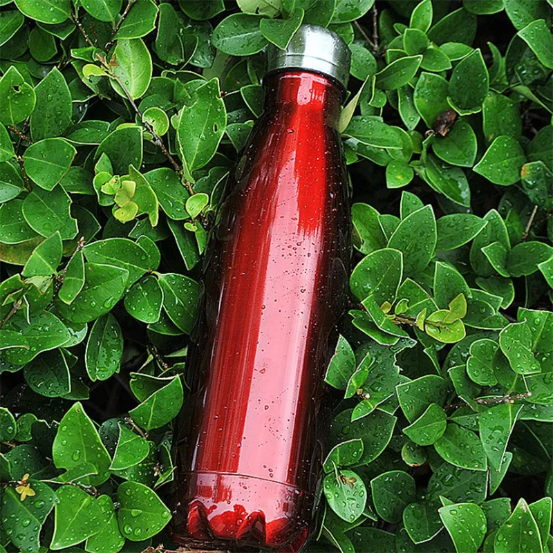 Бутылки для воды с двойной стенкой из нержавеющей стали вакуумной изоляцией 500 мл