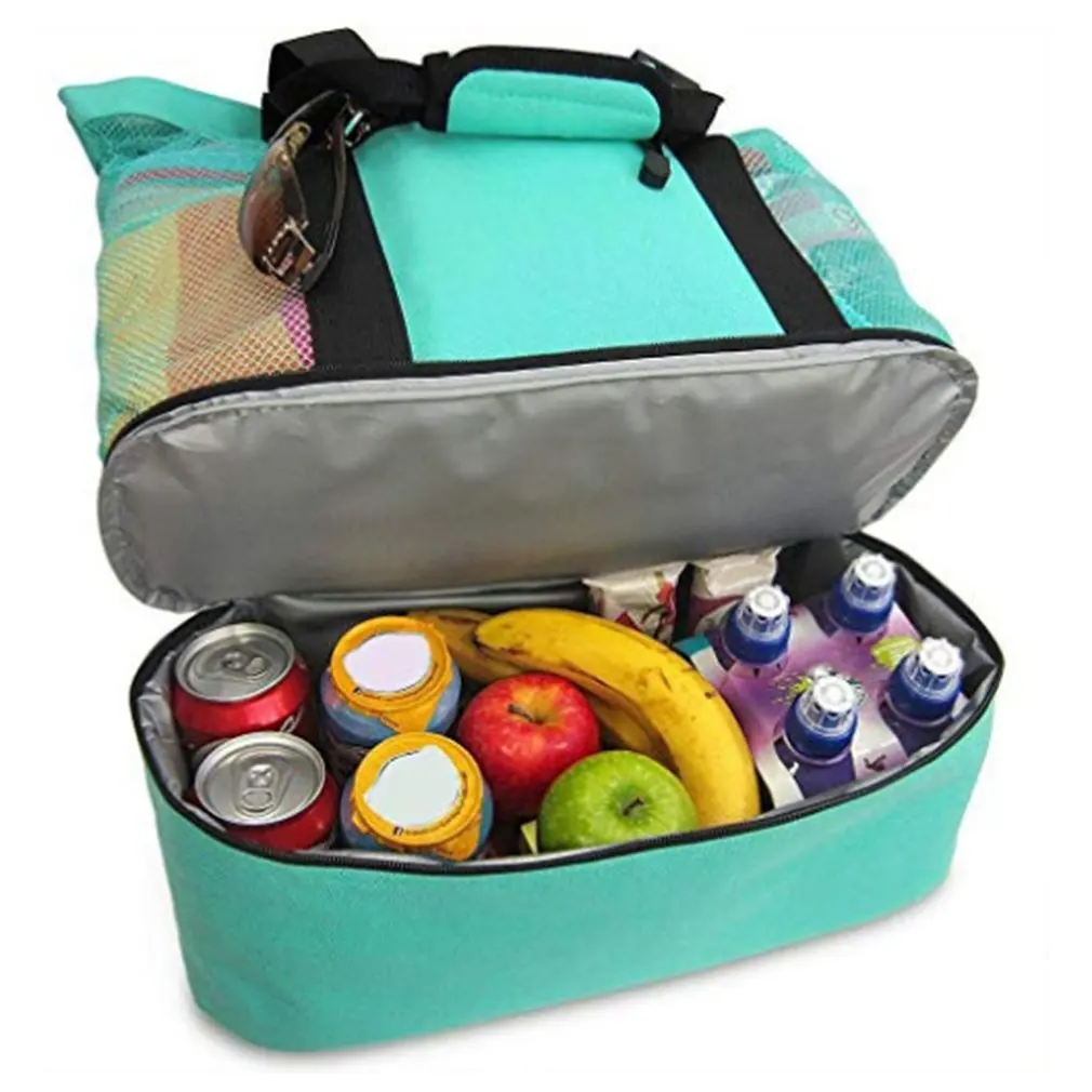 

Outdoor Beach Picnic Bag Isolation And Fresh-keeping Mesh Bag Beach Bag Creative Multifunctional Ice Bag Meal Bag