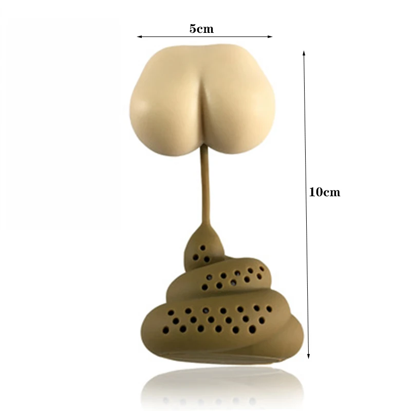 

Infuser Creative Poop Shaped Funny Herbal Tea Bag Halloween funny Silicone Tea Coffee Filter Diffuser Strainer Tea Accessories