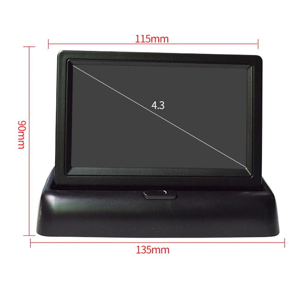 $114.40 HD LCD Car Monitor 4.3 Inch TFT Display Desktop / Foldable / Mirror 4.3'' Video PAL/NTSC Auto Parking Rearview Backup