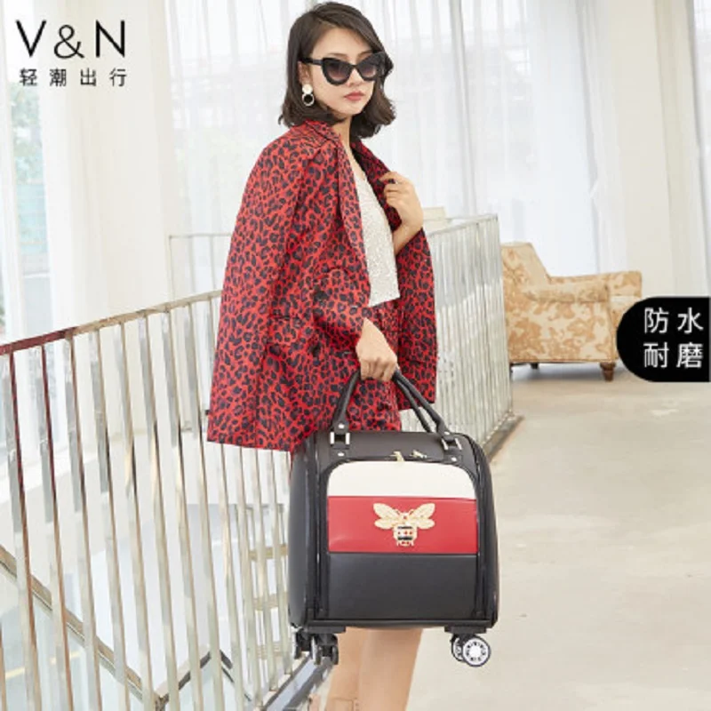 Snugcozy модный Удобный и Компактный женский чемодан на колесиках размером 16/18 дюйма