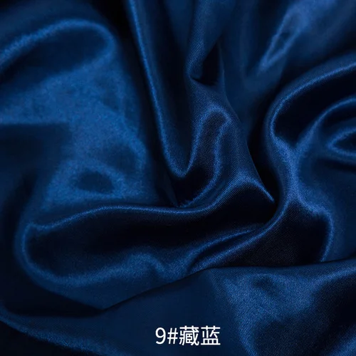 9 Blue Атласная ткань высокого класса, атласная ткань для платья, имитация шелковой ткани, Подарочная коробка, подкладка, ткань из сатина, одноцветная ткань - Цвет: 9 Blue