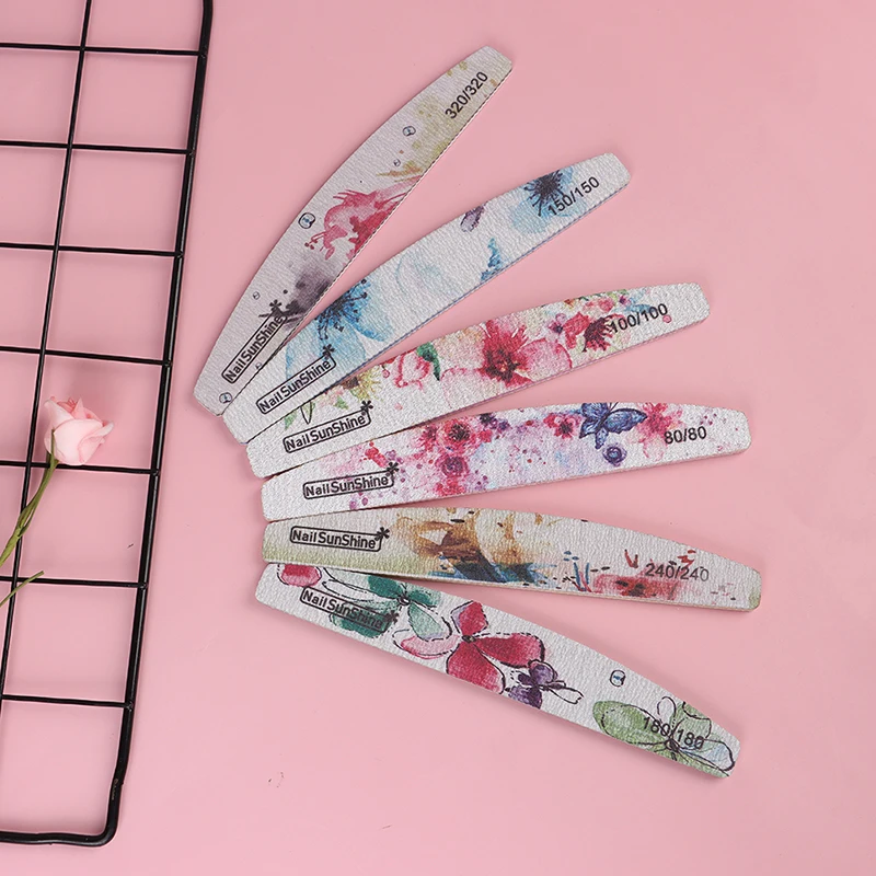 

5PCS 80/100/180/240/320 Nail File Sanding Buffer Double Sided Nail Art Tools