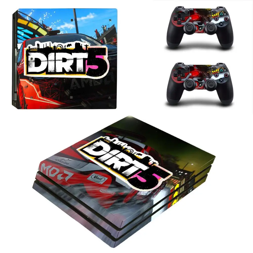 

Dirt 5 PS4 Pro Stickers Play station 4 Skin Sticker Decal For PlayStation 4 PS4 Pro Console & Controller Skins Vinyl