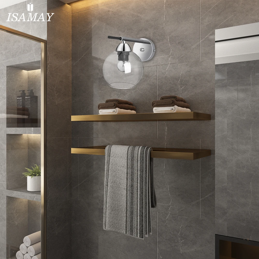 Современная стеклянная настенная лампа в скандинавском стиле E27 светодиодный