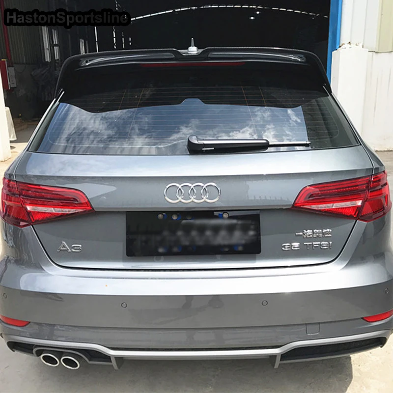 Задний спойлер на крышу A3 из углеродного волокна окно для Audi Sline S3 RS3 Тип 8 в