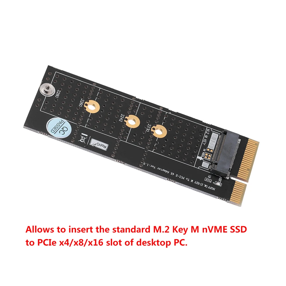 Адаптер M.2 NVME M Key SSD-PCI- E 4X для настольного ПК | Компьютеры и офис