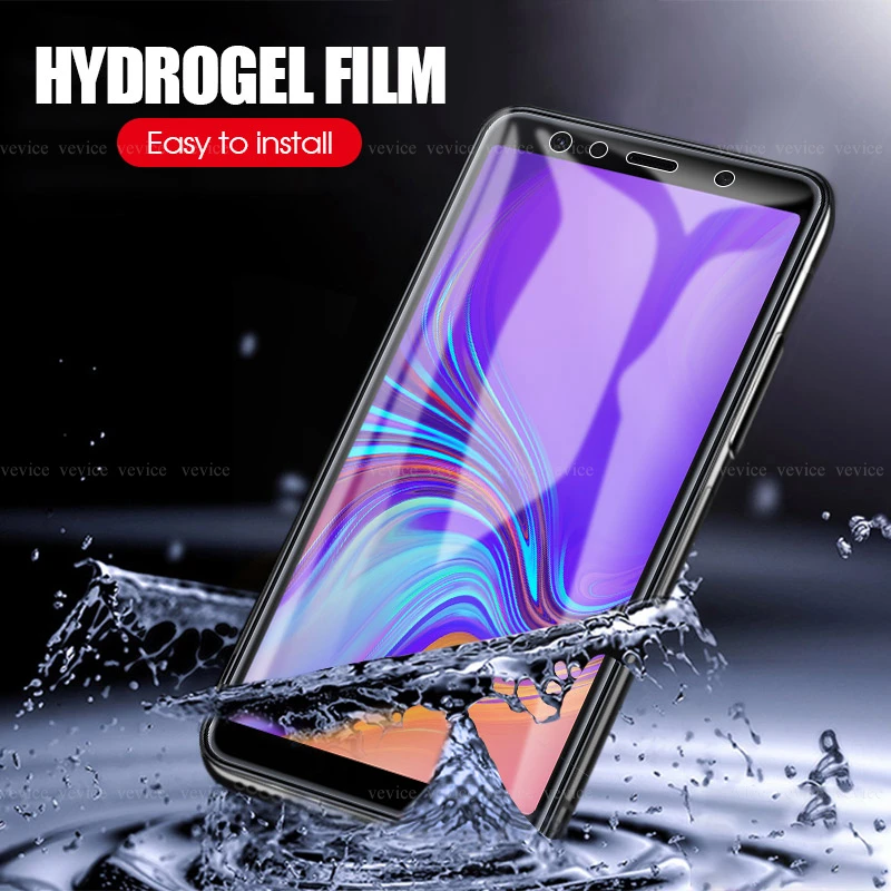 Мягкая Гидрогелевая пленка 9D для Samsung A6 A8 Plus 2018 A9 Star прозрачная Galaxy A7 J6 A10 A30 A70
