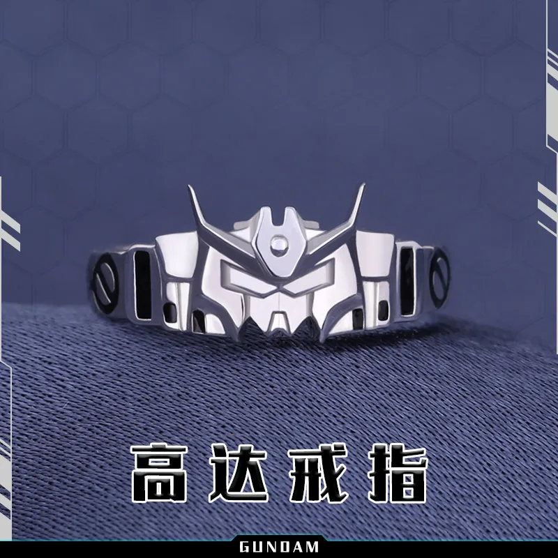 Аниме мобильный костюм косплей GUNDAM S925 Серебряное кольцо на палец регулируемое
