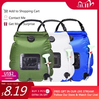 water bag 20l solar outdoor shower bag portable camping shower heating hiking waterzak with hose for camp dropship