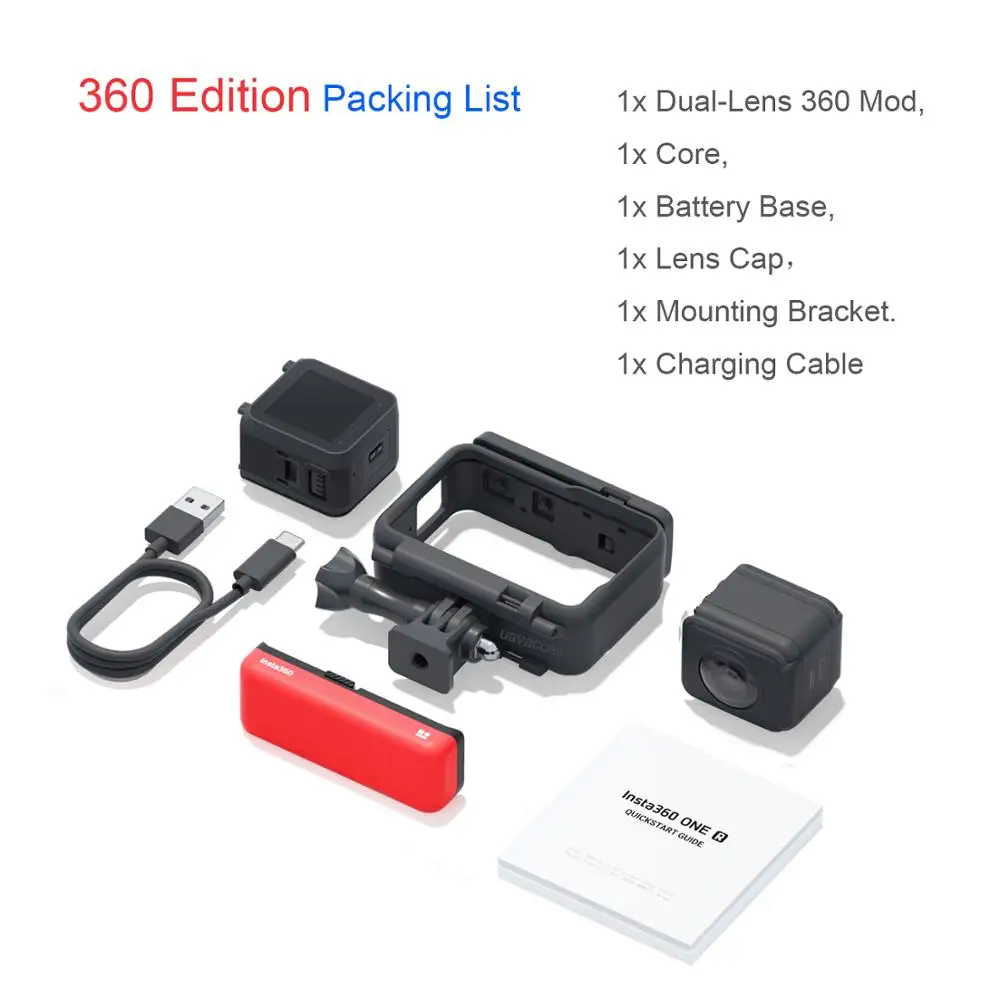 Оригинальная Экшн камера Insta360 One R 5 7 K 360 объектив мод/4K широкий угол обзора/1