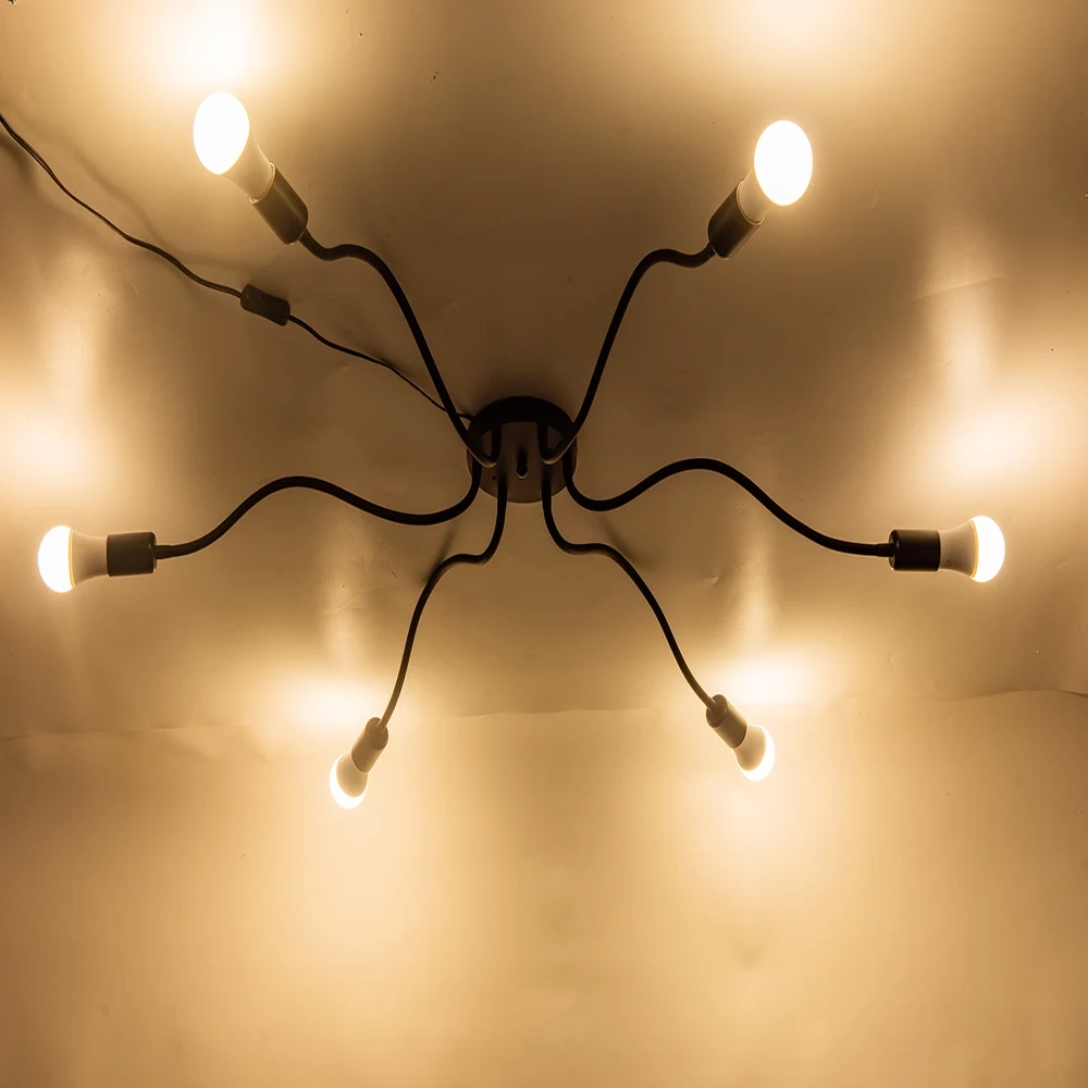 

Led pendant light with 4x12W bulb and 6 heads pendant lamp with 6x12w led bulb parlor bedroom hotel ceiling indoor lighting