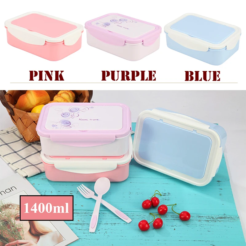 Детский Ланч бокс PP контейнер для еды многоцветный Bento Snack box открытый фруктовый