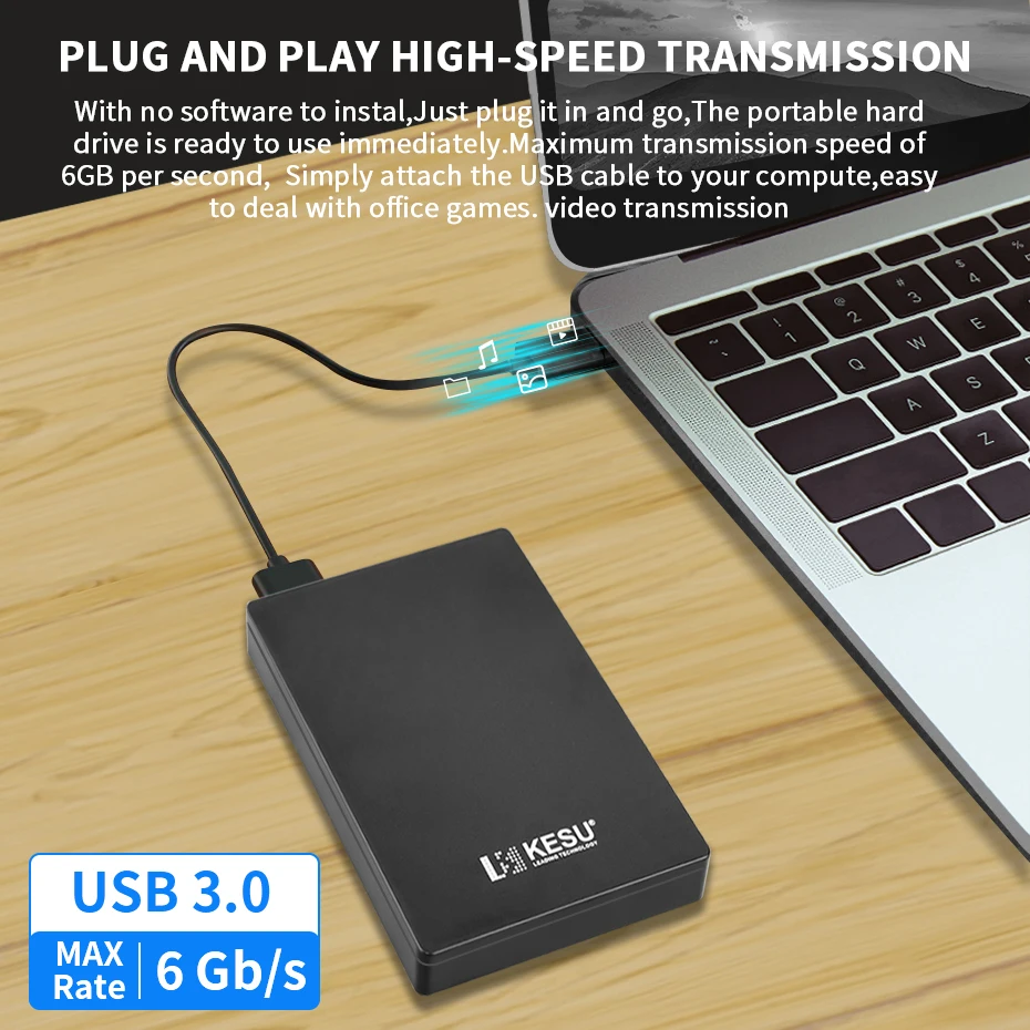 Внешний жесткий диск USB3.0 портативный 2 5 дюйма 750 Гб ТБ/2 ТБ совместимый с ПК Mac