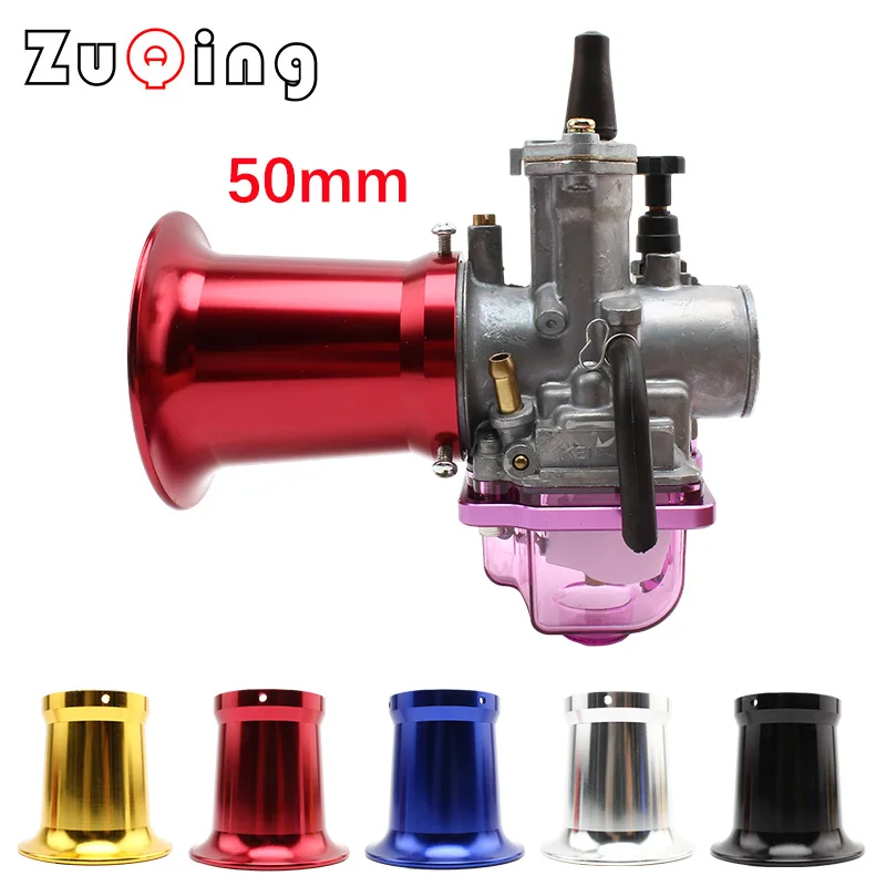 Motorcycle Carburetor air filter Cup Collecting Cup Horn Intake Cup 50mm For PE 28 30mm PWK 21 24 26mm Accessories Motocross