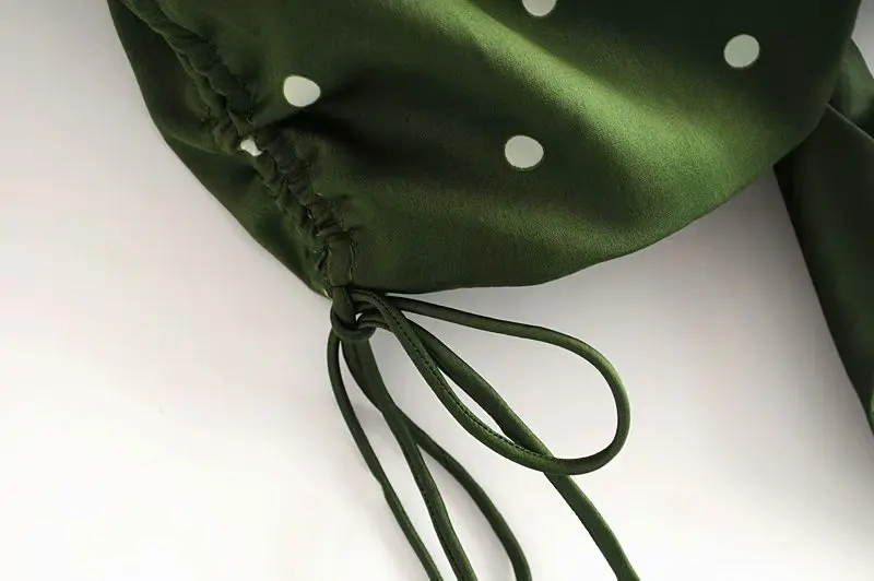 Женский укороченный топ в горошек Bazaleas модная как шелк бандажная укороченная