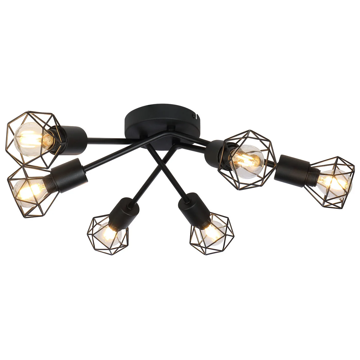 Американская страна промышленный стиль железный локоть потолочный светильник