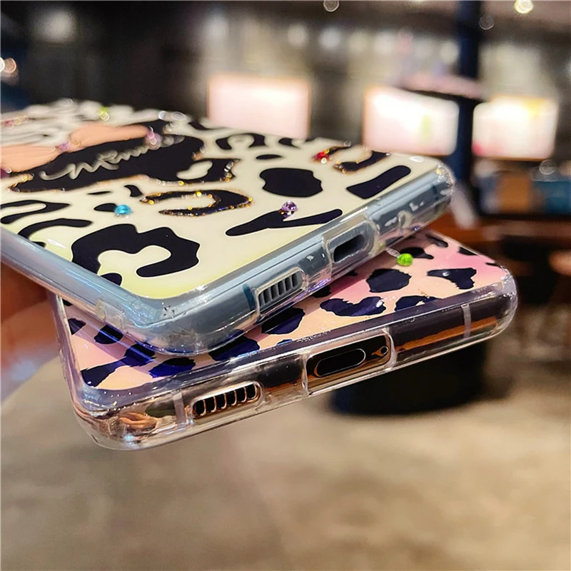 

Disney Mickey Minnie Blu-ray Leopard Soft Case for Samsung Galaxy S21 Ultra S20 S10 Plus Note 20 Ultra Back Cover TPU Coque Bag